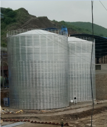五大连池粮食钢板仓的安装全过程不用热焊接